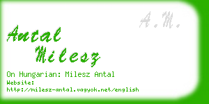 antal milesz business card